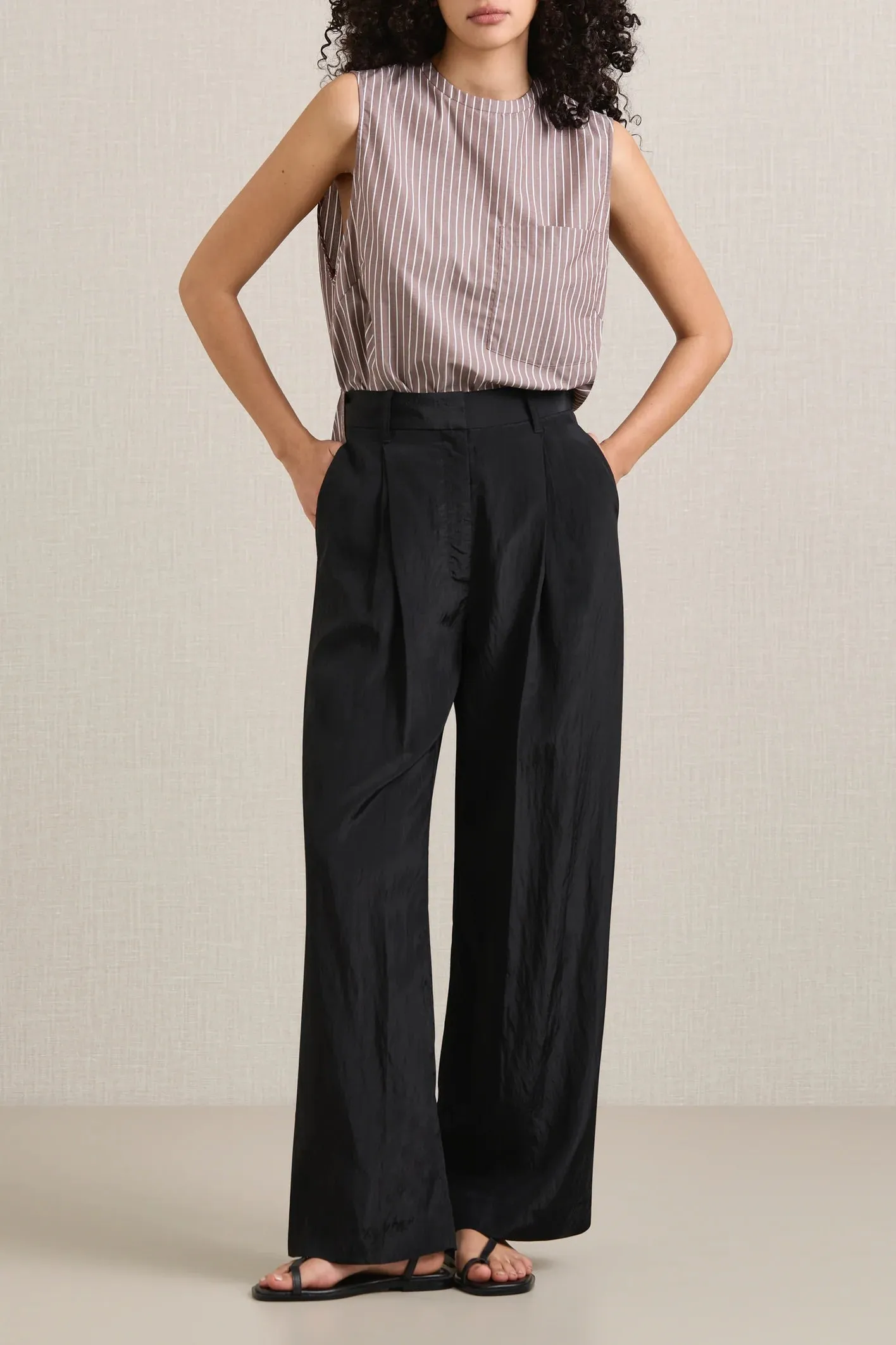 A.Emery The Wolfe Shirt - Mocha Stripe