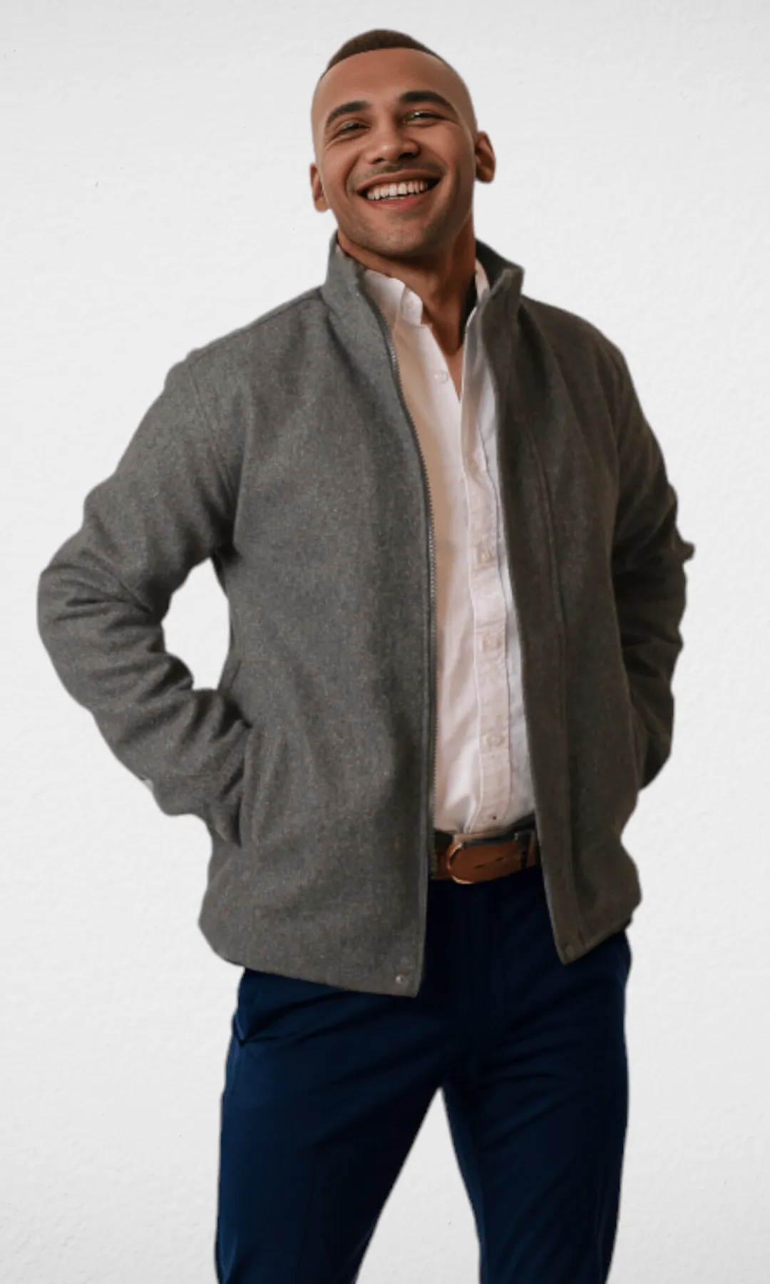 Bershka Gogh Blazer For Men - Dark grey