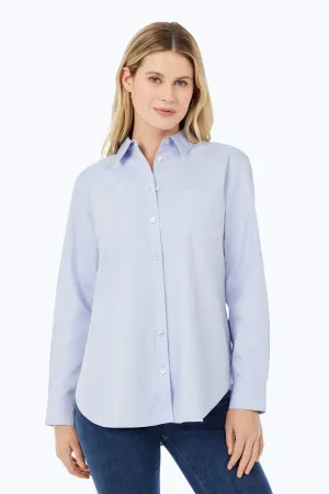Boyfriend Pinpoint No Iron Long Sleeve Tunic