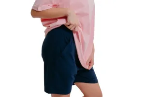 Colorful Comfy Sweatshorts-Navy