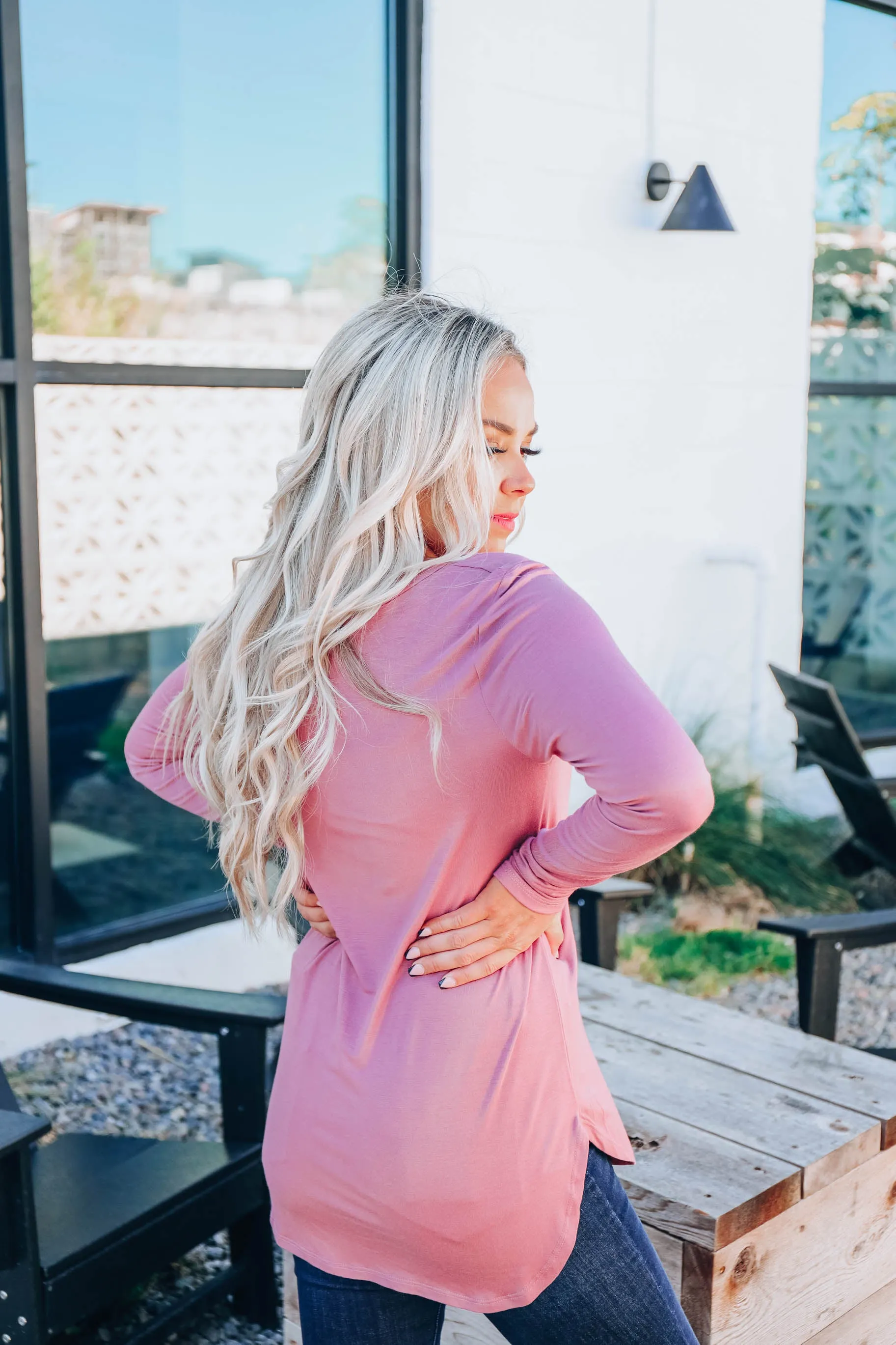 Easy Peasy Top - Lt. Mauve
