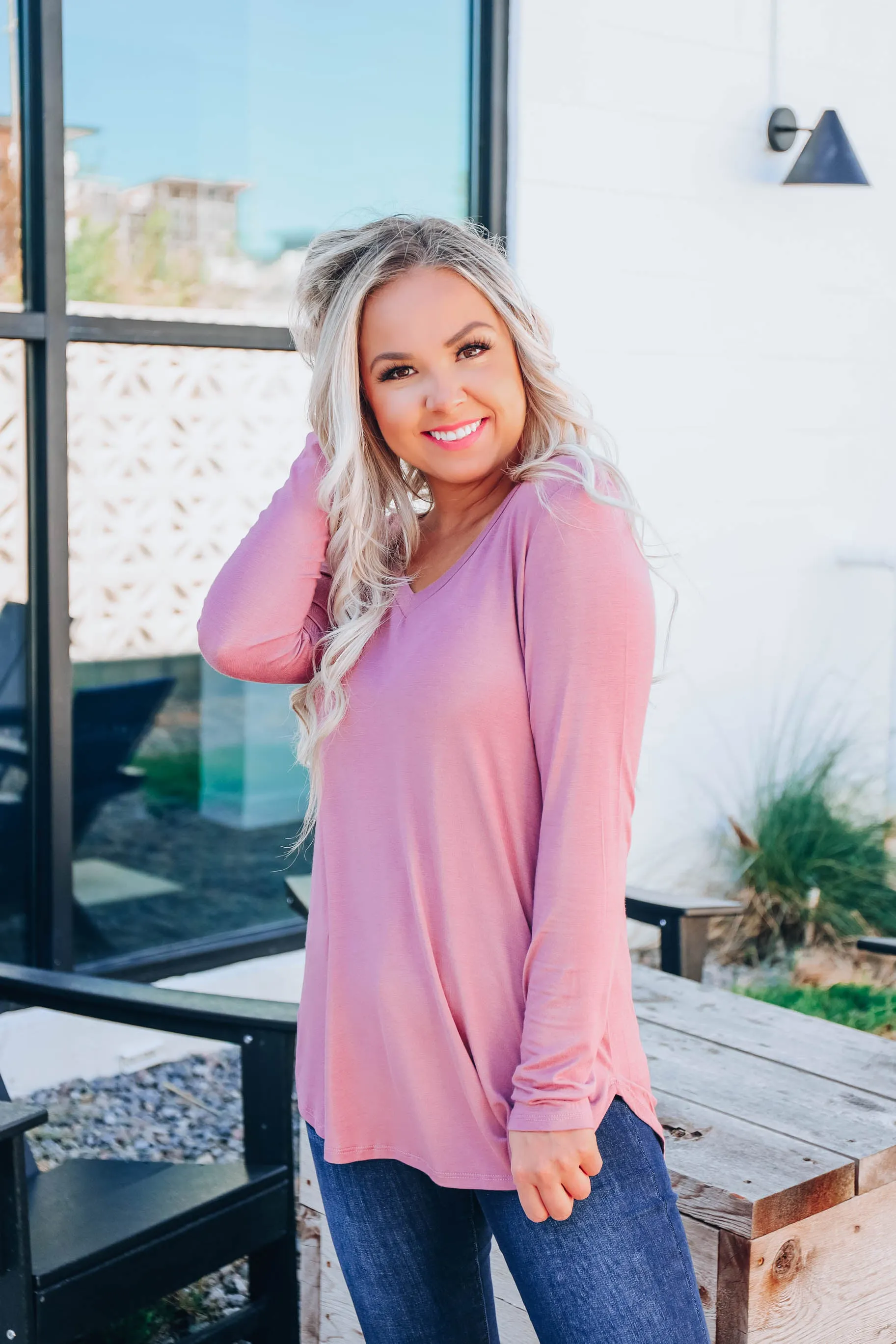 Easy Peasy Top - Lt. Mauve