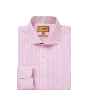 Greenwich Tailored Shirt - Light Pink Micro Check