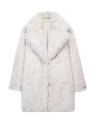 Luna White Faux Fur Coat