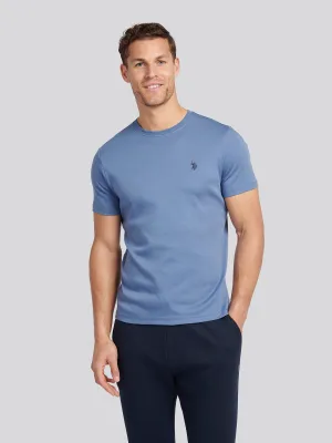 Mens Taped Interlock T-Shirt in Blue Horizon
