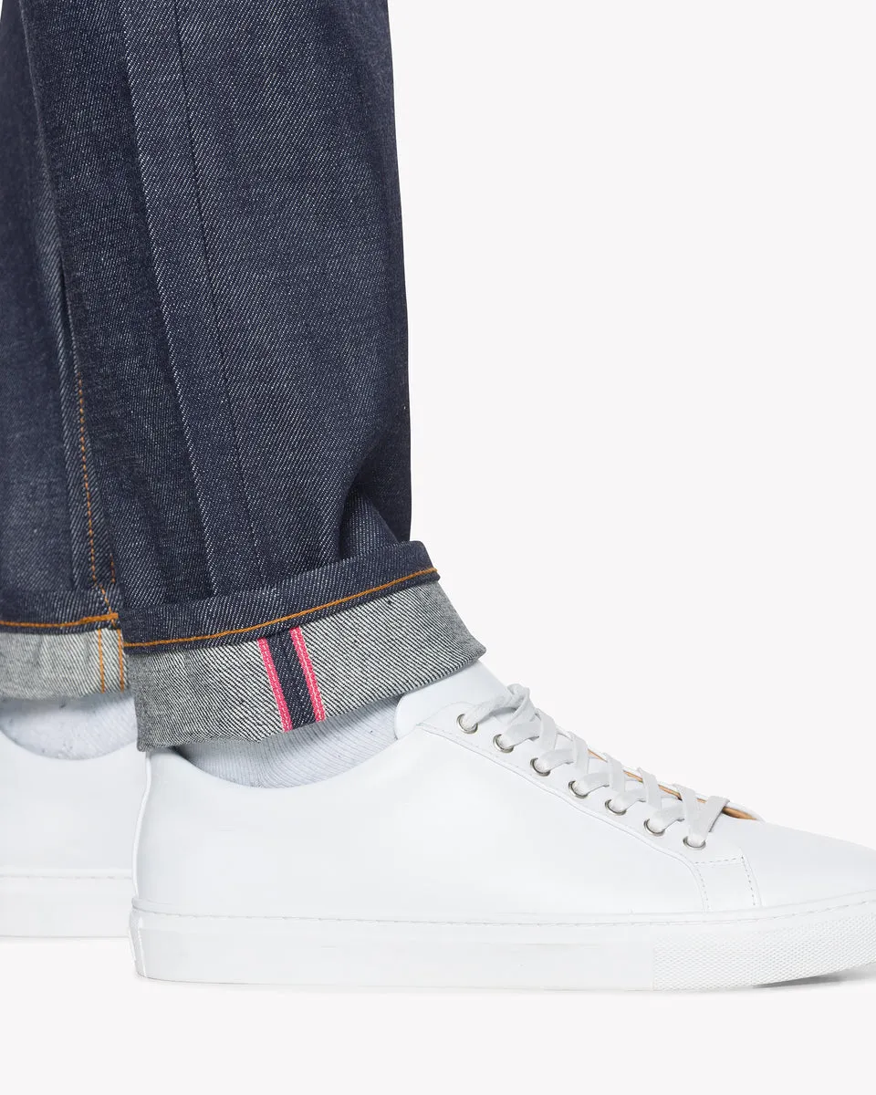 Naked & Famous Easy Guy Relaxed Tapered Mens Jeans - Dirty Fade Selvedge / Indigo