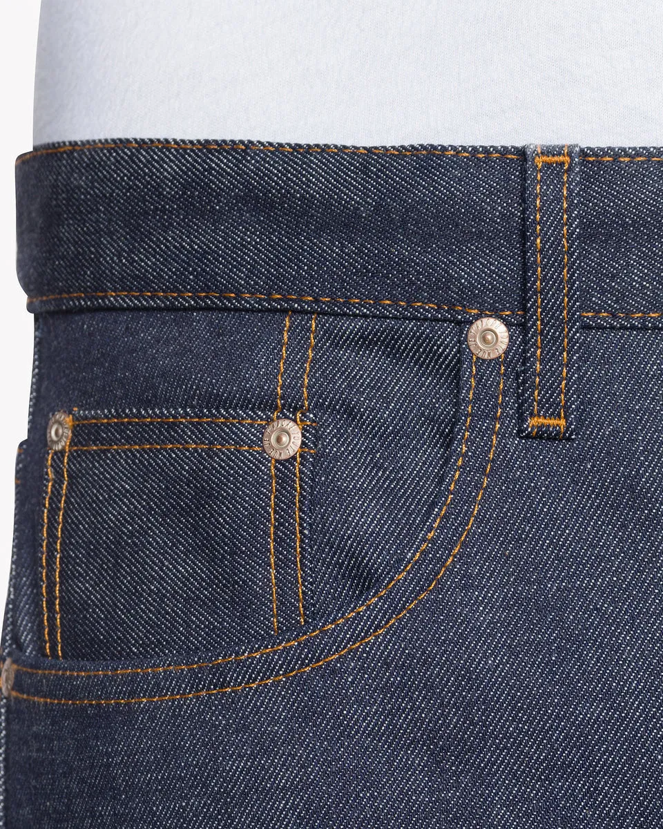 Naked & Famous Easy Guy Relaxed Tapered Mens Jeans - Dirty Fade Selvedge / Indigo