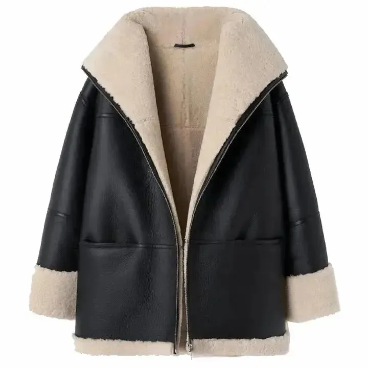 RAF Sheepskin Fur Coat - Classic & Warm