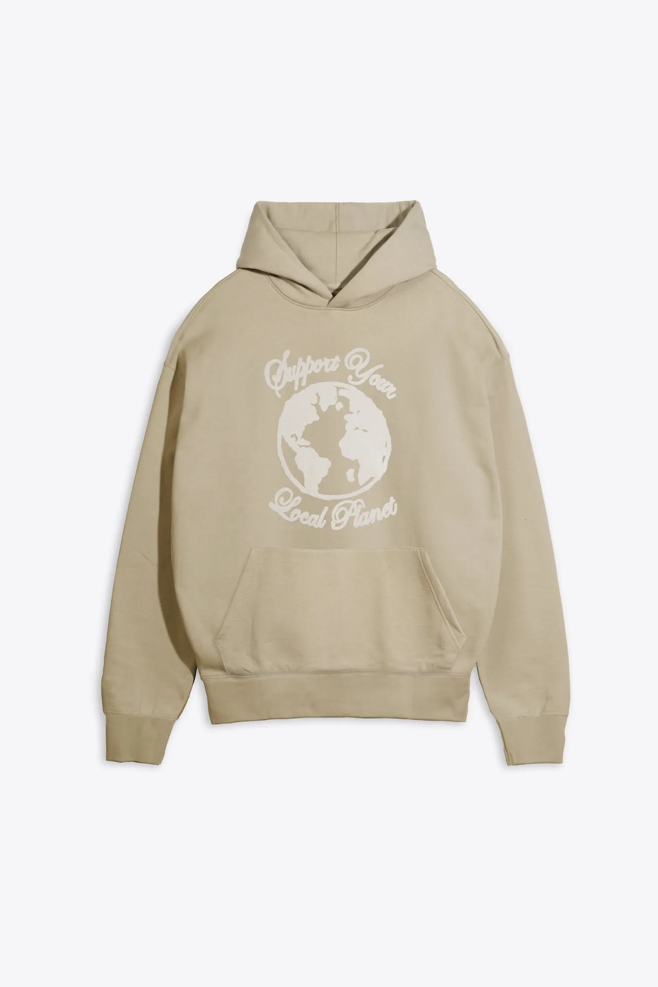 Support Your Local Planet Basic Hoodie (Sand)