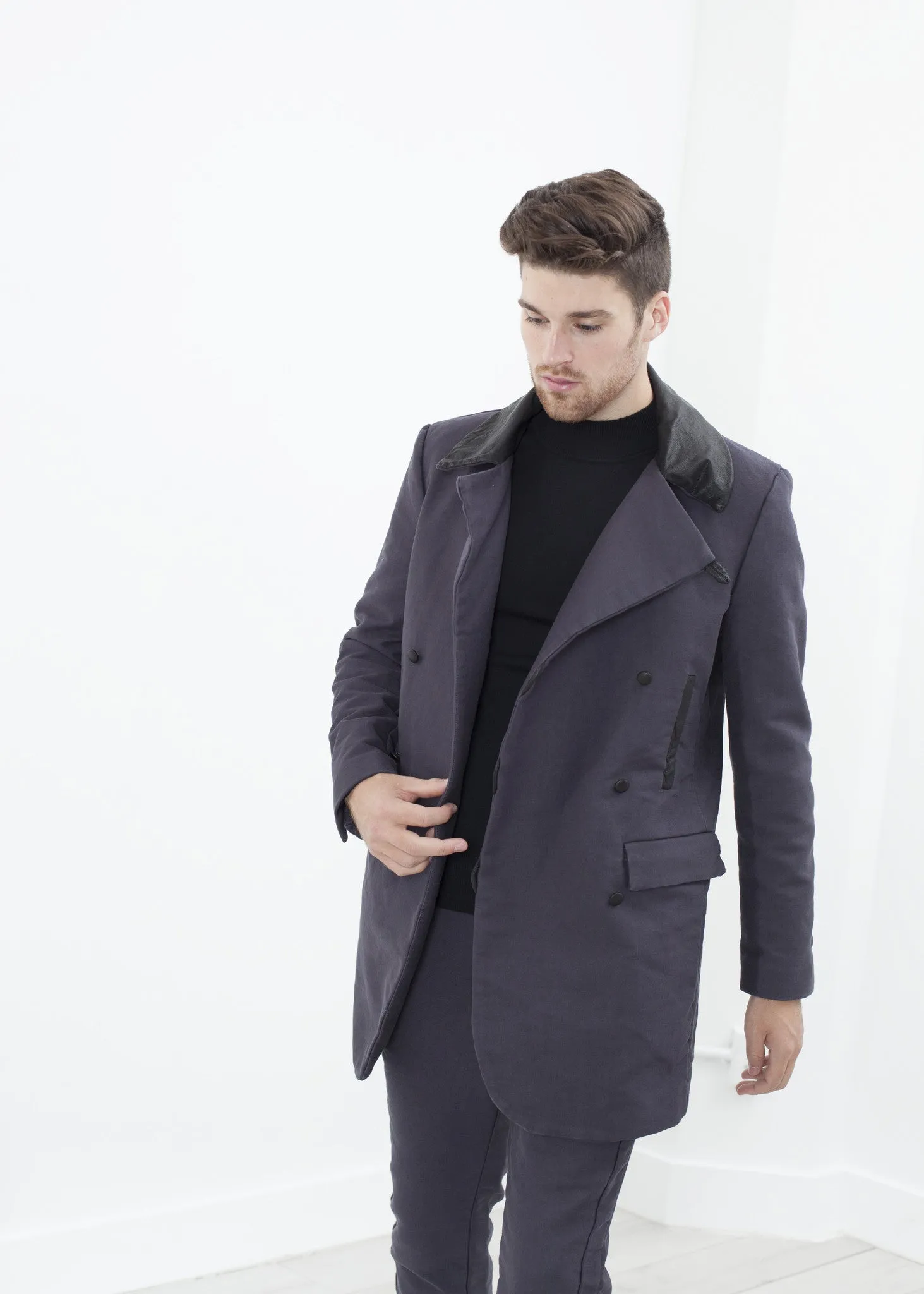Taban Coat in Phantom - Fashionable Choice