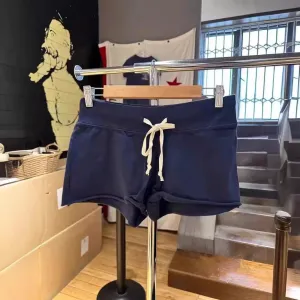 TAVIMART  -  Drawstring Slim Fashion Summer Shorts 2024 New Comfort Navy Blue Chic Trouser Casual Home Sportwear Women Shorts Y2K Street